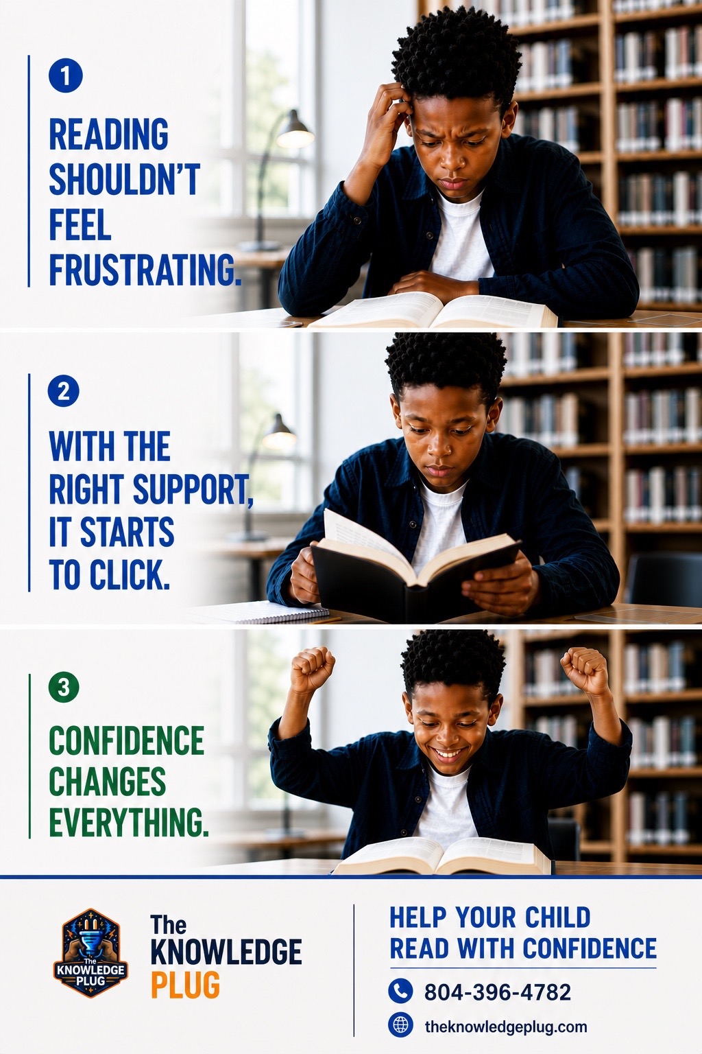 Reading tutoring campaign visual